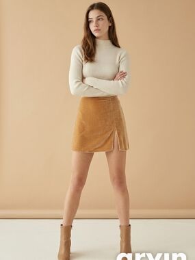 Reformation Cleo Velvet Skirt
